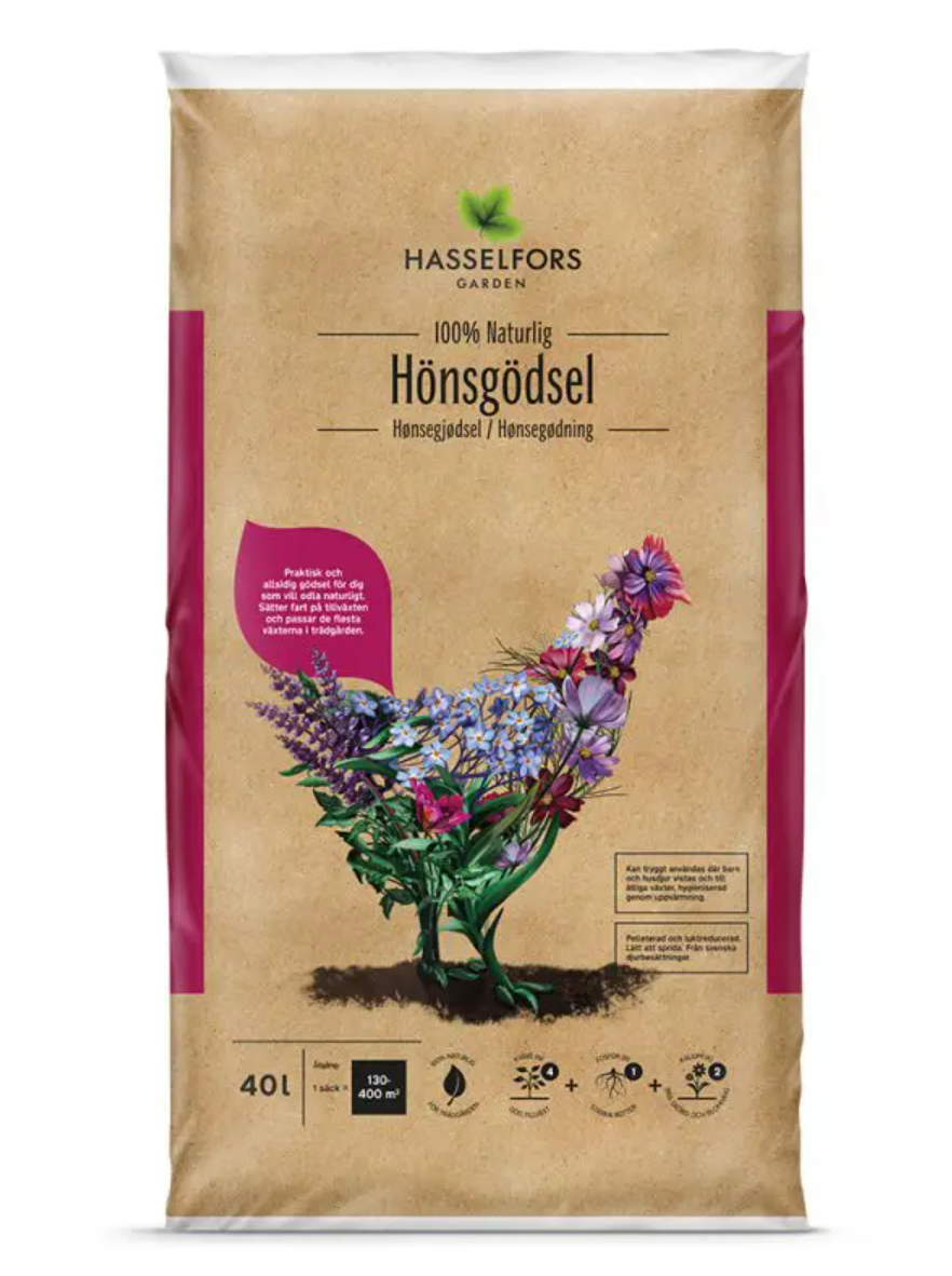 Hasselfors Hönsgödsel 15L