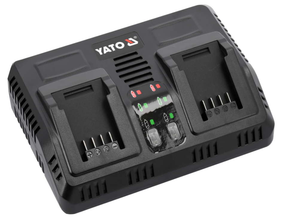 Laddare för dubbla batterier till Toya 18V, 2,4A