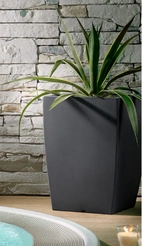 Vaso Genesis quadrato H 50cm, 50L, Antracit