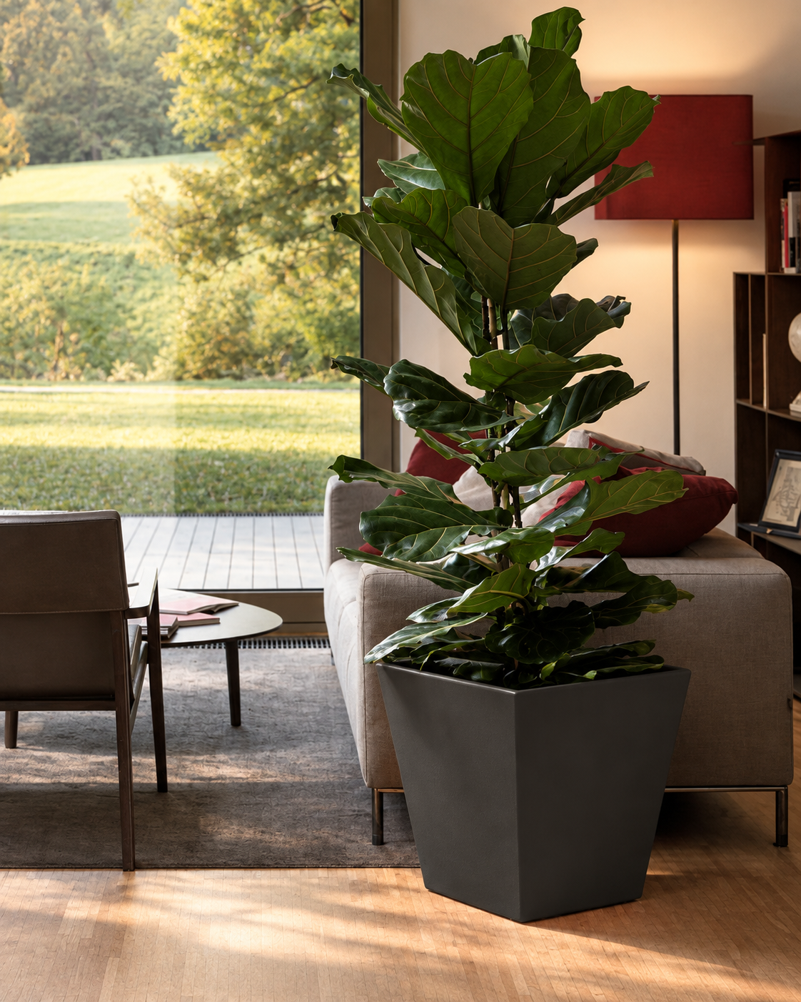 Vaso Cosmos doppia parete quadrato 65cm, 159L, Antracit