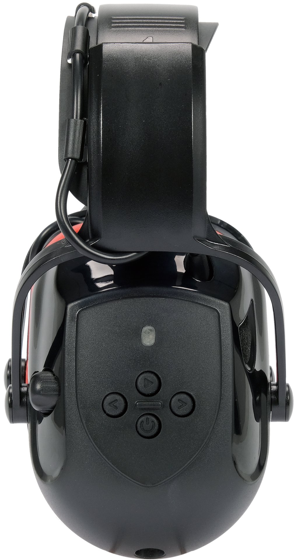 Hörselskydd med Bluetooth, svart/röda, med bygel (SNR-29 db)