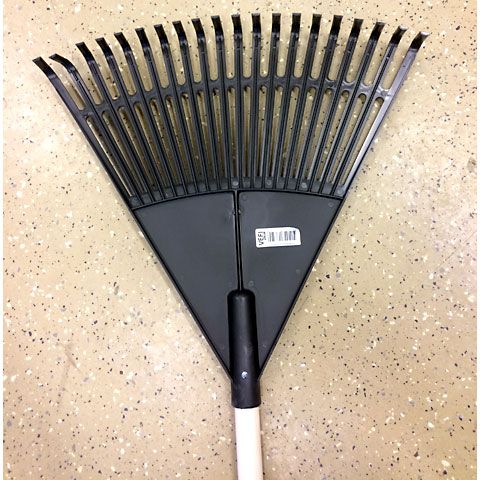 Lövräfsa plast 44 cm m skaft 150 olack(SVART)