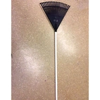 Lövräfsa plast 44 cm m skaft 150 olack(SVART)