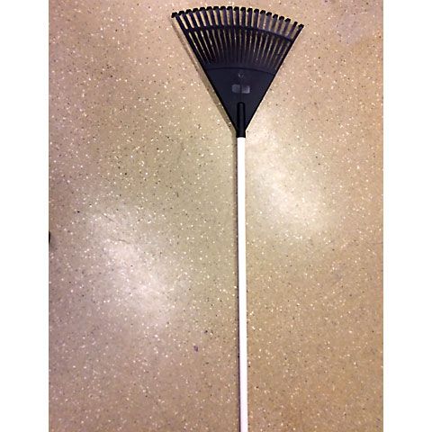 Lövräfsa plast 44 cm m skaft 150 olack(SVART)