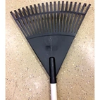 Lövräfsa plast 44 cm m skaft 150 olack(SVART)