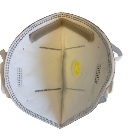 Partikelfiltermask FFP-2 med ventil, dubbla resår, grå
