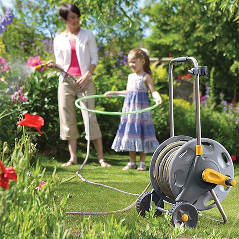 Slangvagn med 50m monterad slang 12,5mm+ kopplingar