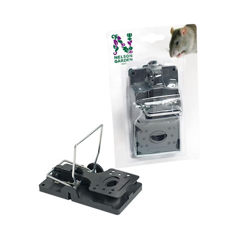 Råttfälla i plast och metall, enhandsgrepp