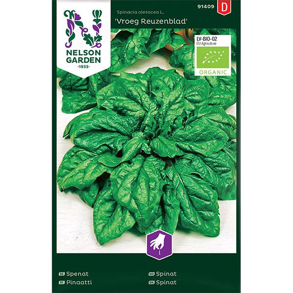 Spenat, Vroeg Reuzenblad, Organic, v30