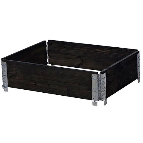 Halvpallkrage 60 x 80 cm Svartlaserad