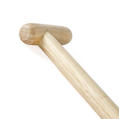 Träskaft T-handtag, lackad Ø26mm x150cm (infästning Ø24mm)