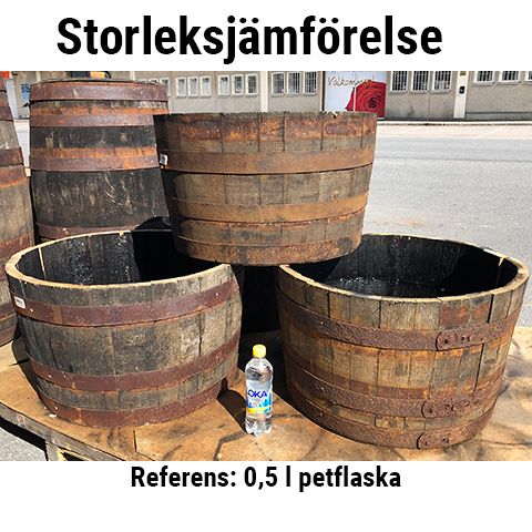 Ekfat  Cut Casks  Ø 63 x  H 38-40 cm Blackhooped&Stained