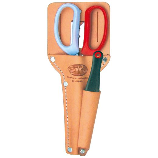 Barnel, blomsaxhölster läder