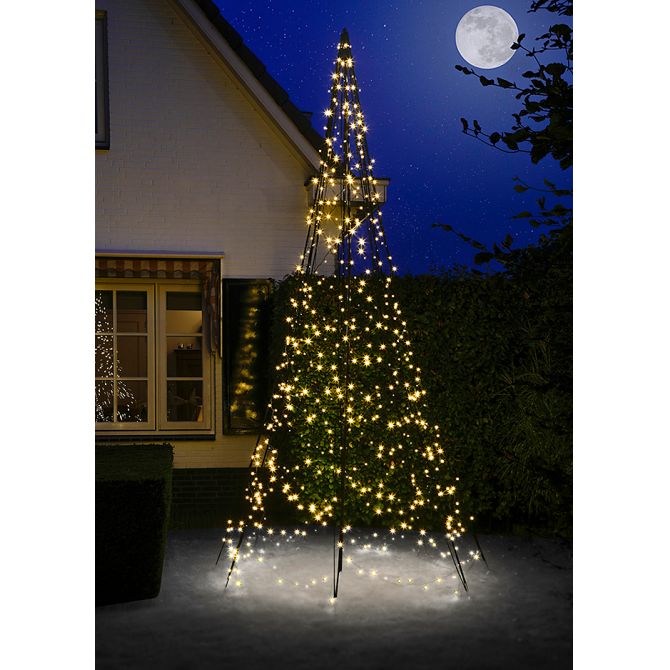 Fairybell Ljusgran 4m-640 LED (varmvit), med stolpe