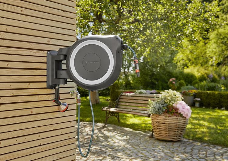 Gardena väggslangbox Rollup XL 35 m Vit/Grå
