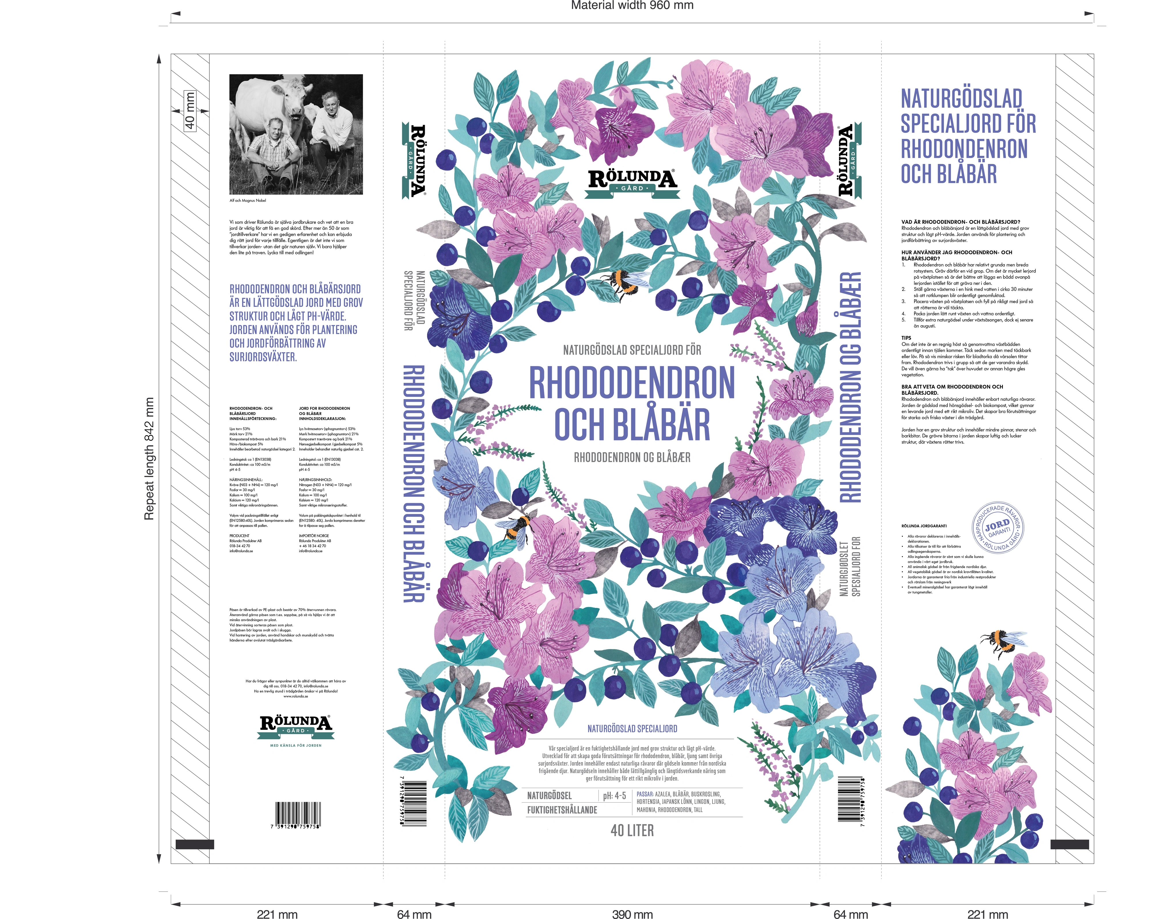 Rölunda Rhodojord & Blåbär 40L