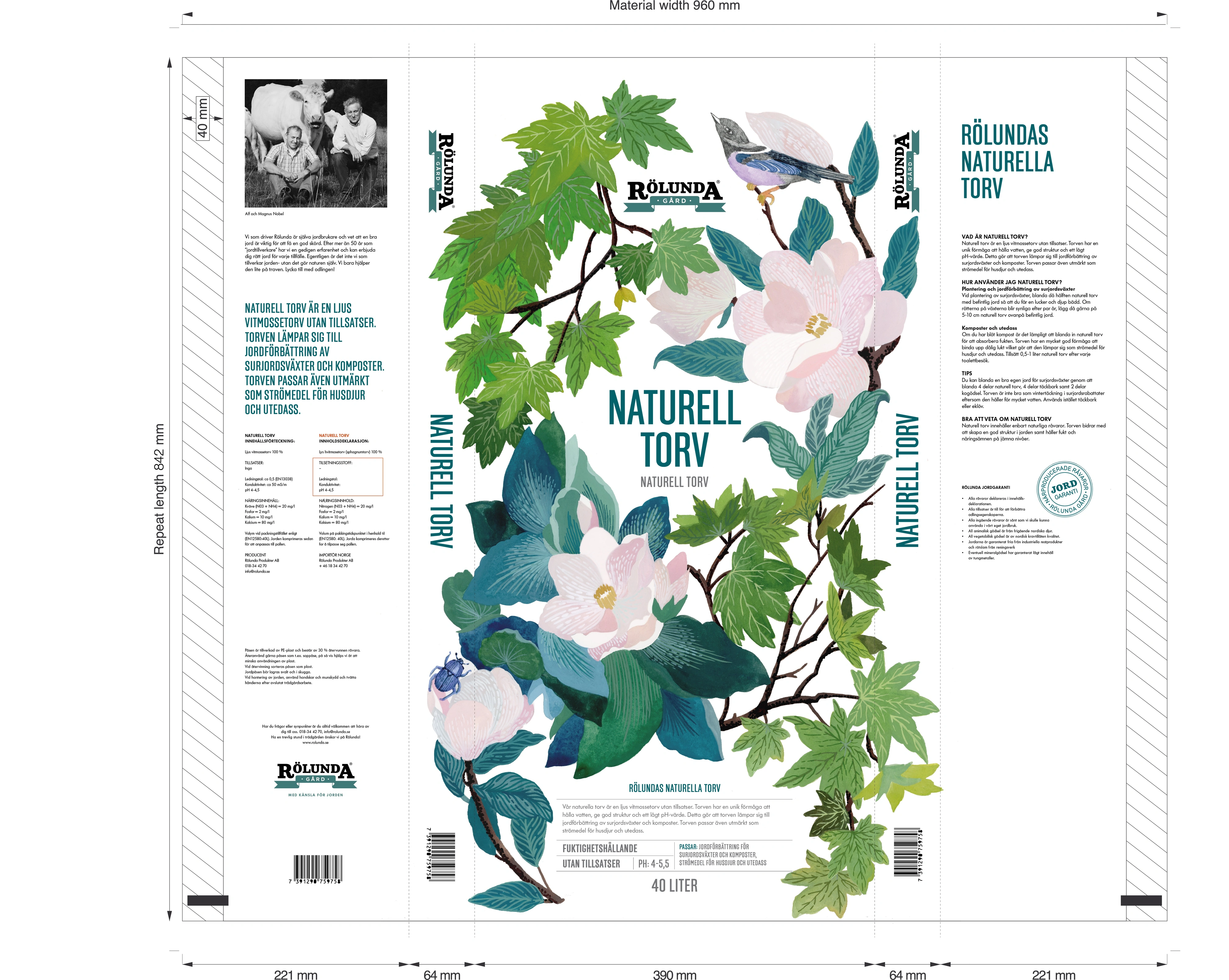 Rölunda Torv naturell 40L