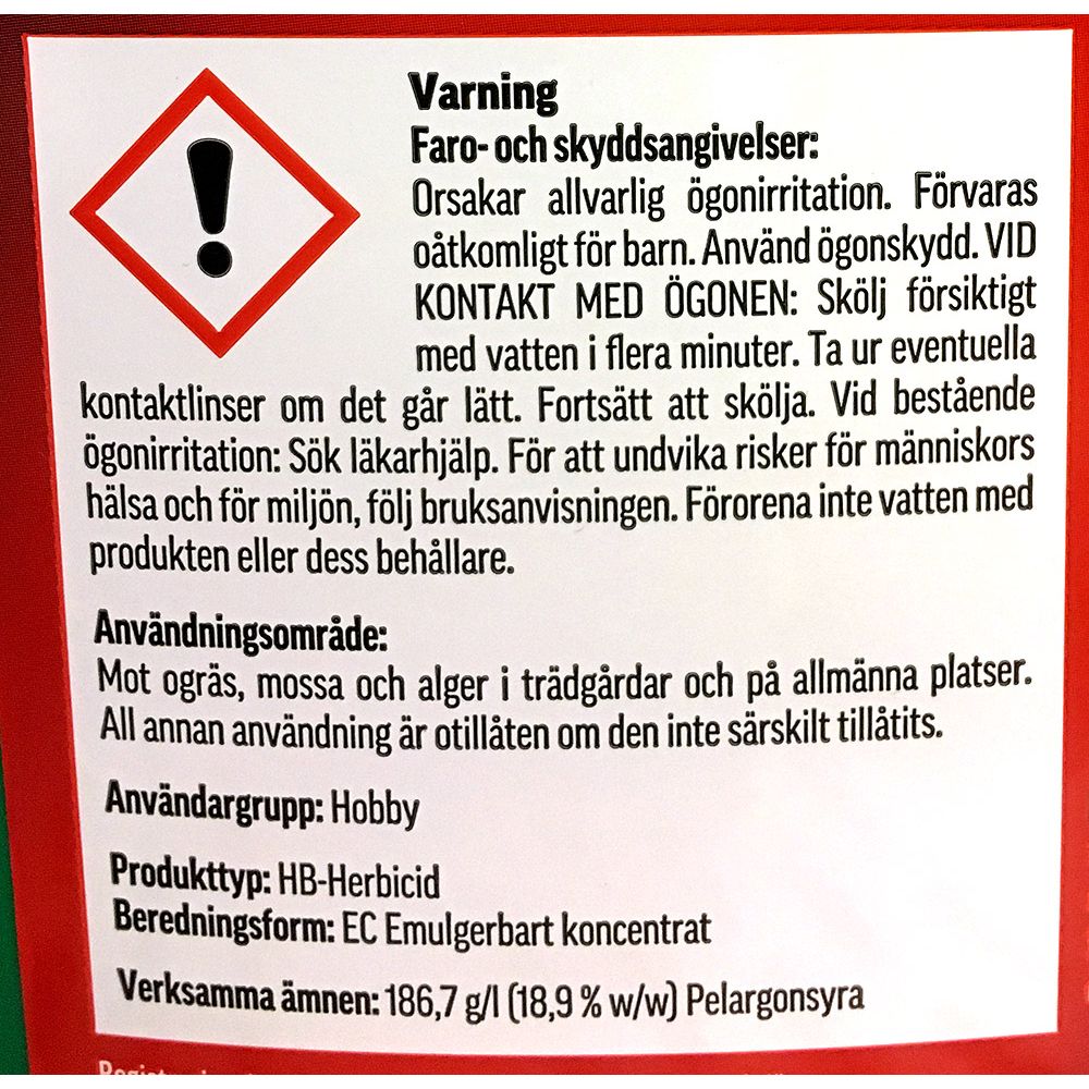 Roundup Pelargonsyra Koncentrat 1 Liter