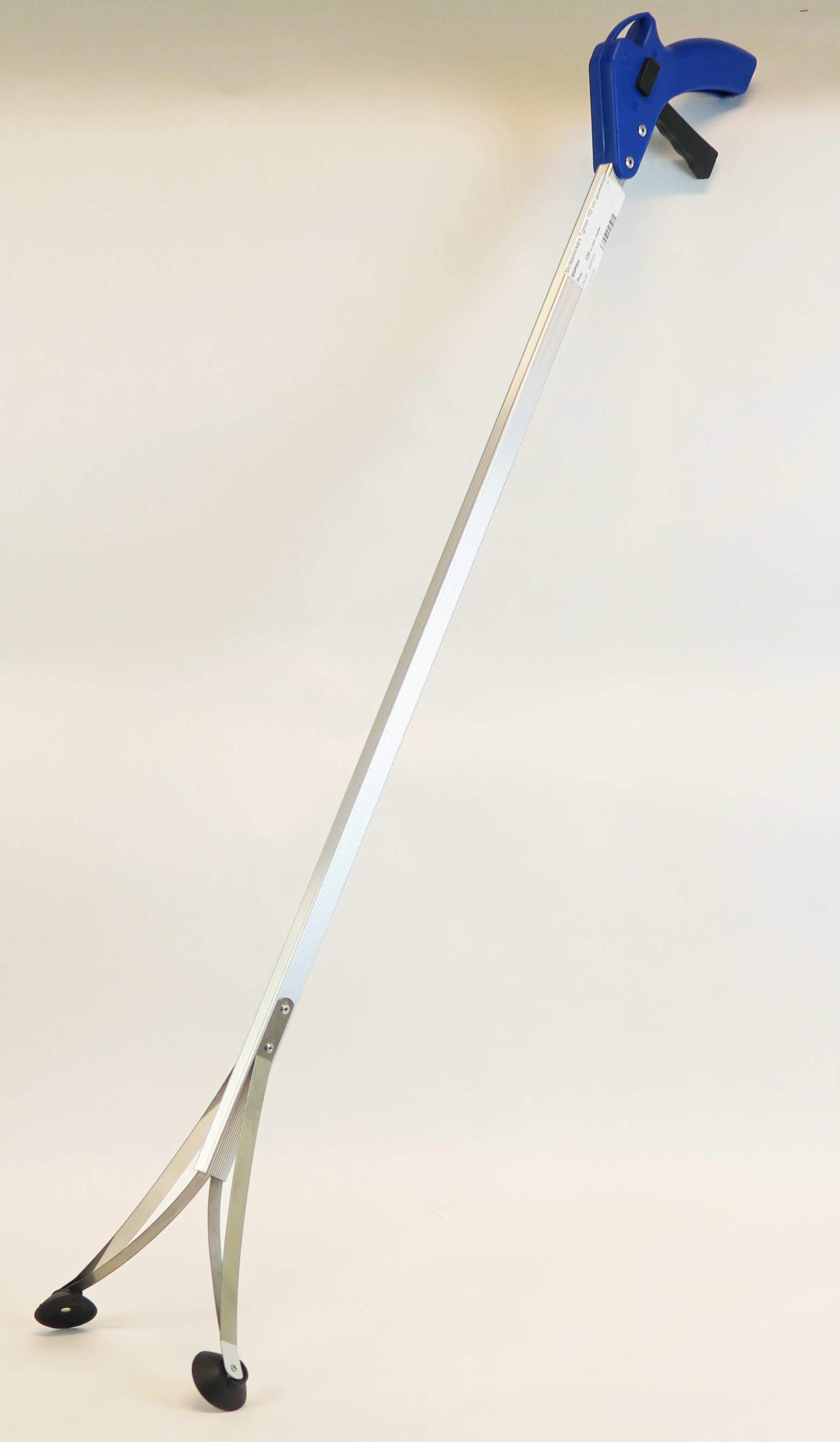 Skräpplockare Blått handtag 102cm gummi/pistolhandtag