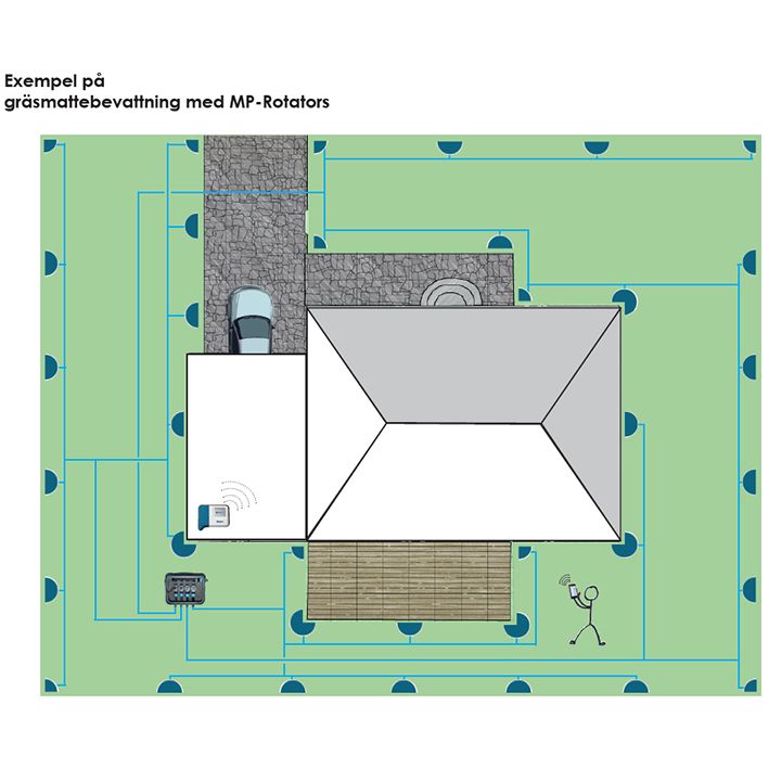 Munstycke Nelson MP2000 90-210º (svart)