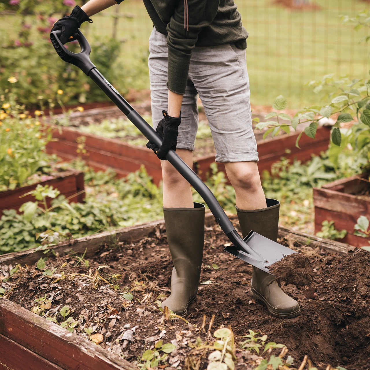 Fiskars Comfort grävspade, spetsig