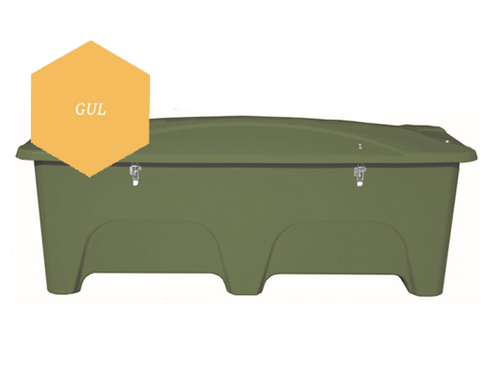 Redskapslåda 1000L m kätting /exenterlås GUL