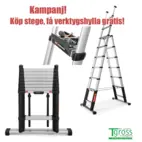 Telesteps Combi stege 3m + verktygshylla