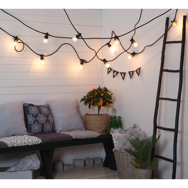 Connecta Ljusslinga E27 för 10 lamp, cc75cm svart