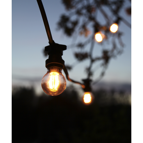 Connecta Ljusslinga E27 för 10 lamp, cc75cm svart