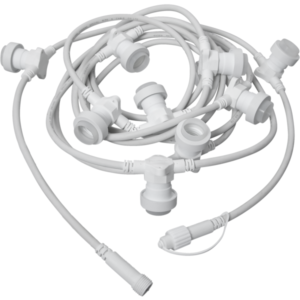 Connecta Ljusslinga E27 för 10 lampor 75cm cc, vit