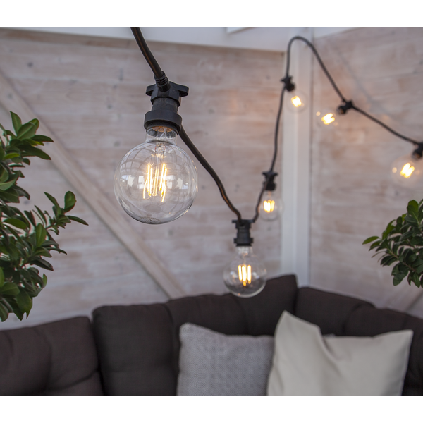 Connecta Ljusslinga E27 för 10 lamp, cc75cm svart