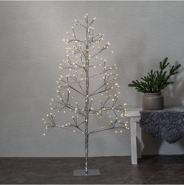 Dekorationsträd FLOWER TREE 200 LED, 120cm Silverfärgat