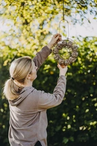 Fågelmatare talgboll Circle rost Ø24cm