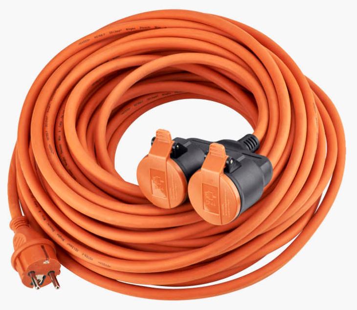 Skarvsladd med grenuttag x2, IP44 för utomhusbruk 25m