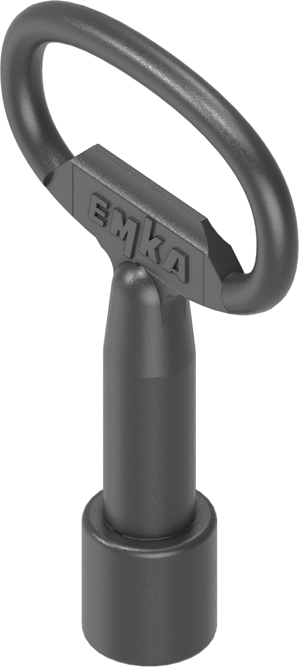 Emka nyckel triangulär 10mm till Soptunnor