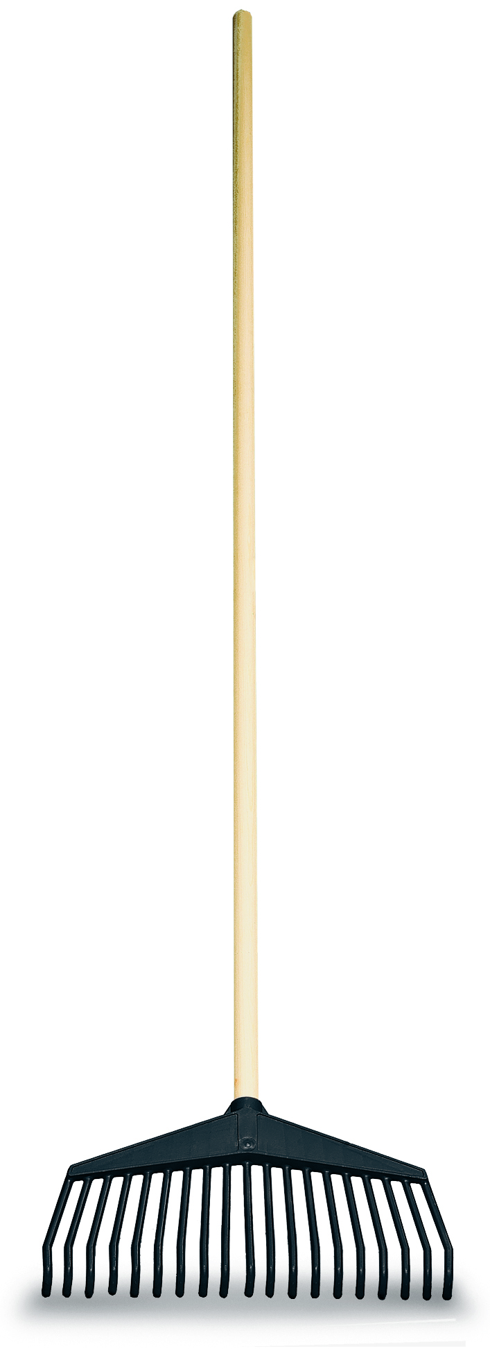 Lövräfsa plast med olack 150 skaft, svart