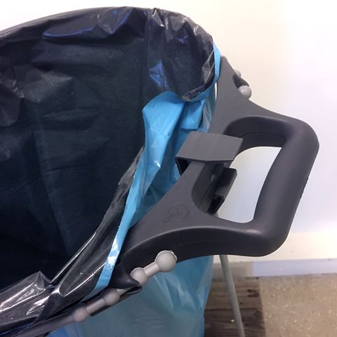 Bärbar säckhållare inkl. markspett