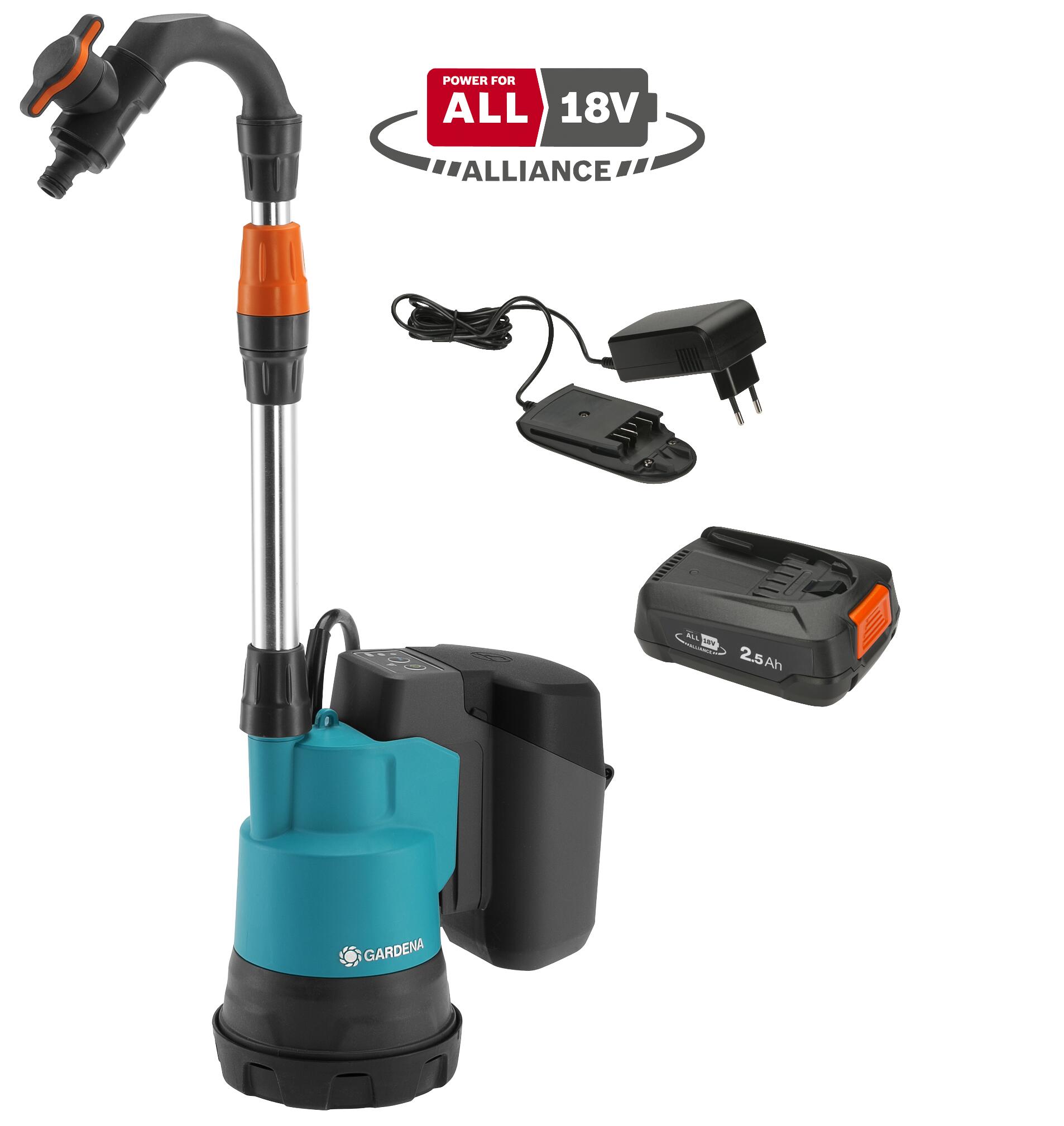 Gardena Pump vattentunna 18V (batteri+laddare)