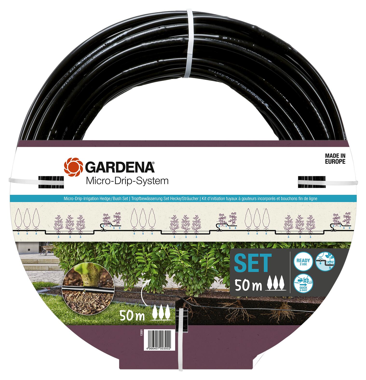 Gardena Micro-Drip Startset Buskar/Häckar (50 m)