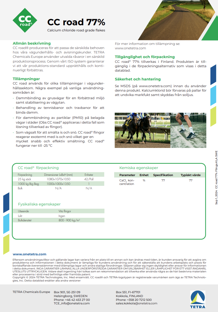 Kalciumklorid 25kg  för väg (42) endast hel pall