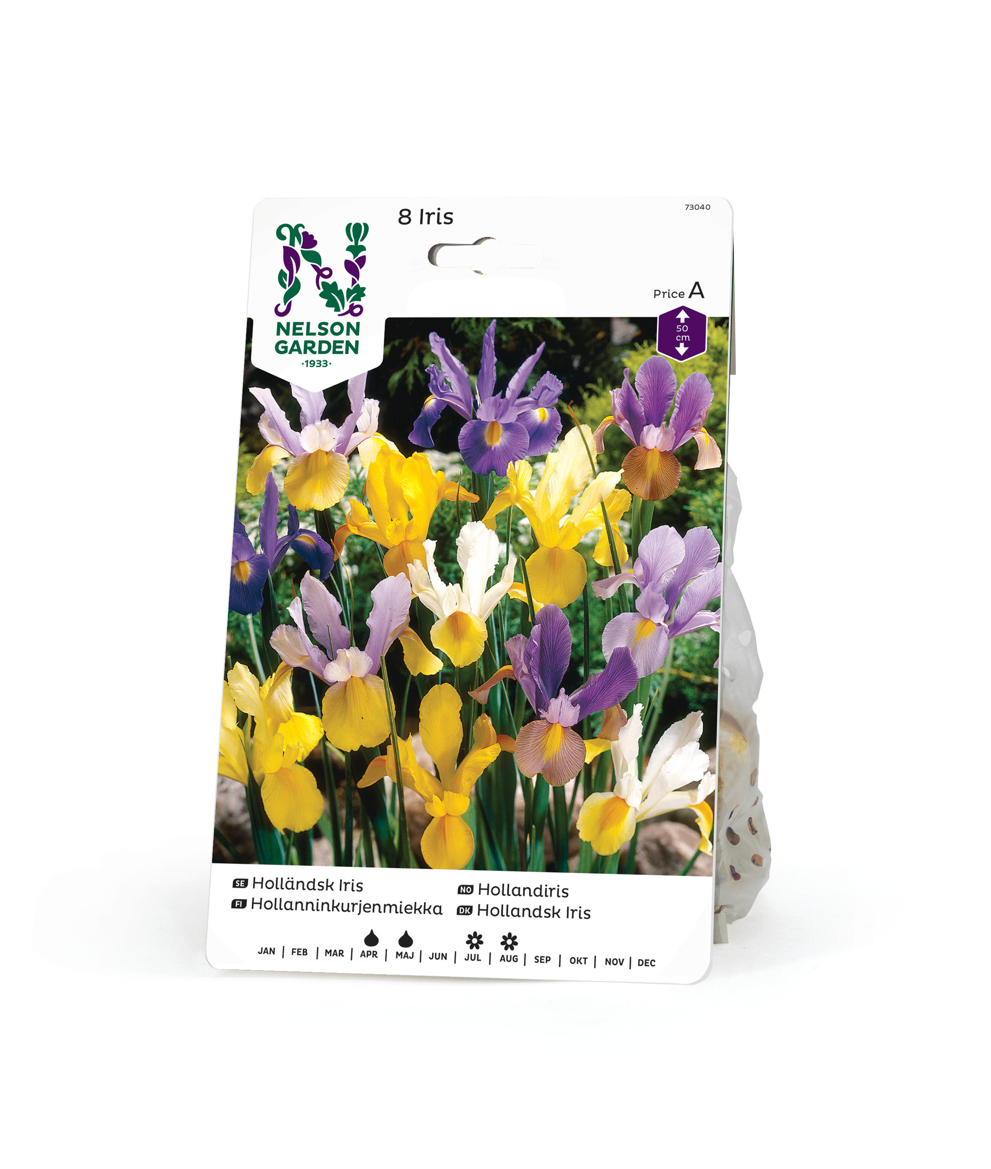 Iris, Holländsk, bland. färger 8st