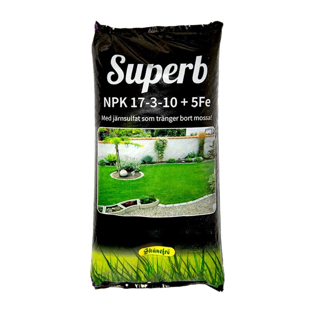 Gödsel Skånefrö Superb 17-3-10+5Fe 10kg