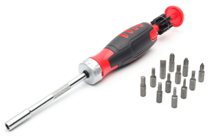 Bitsskruvmejsel LiftUp 12 st bits Spår SP/PH/TX/HEX