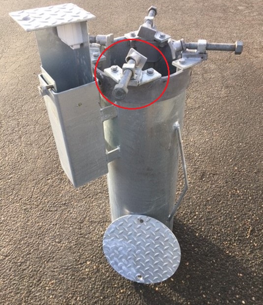 Komplett fäste till julgransfot 190mm